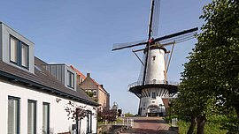 Windmühle in Willemstad, Niederlande