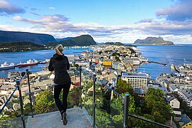 Blick auf Ålesund, Norwegen