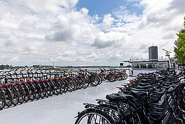Fahrradstellplatz an Deck, MS De Nassau