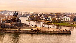 Deutsches Eck in Koblenz, Deutschland