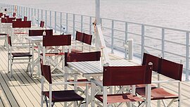 Sonnendeck, MS Johannes Brahms