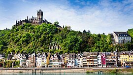 Cochem mit Reichsburg, Deutschland