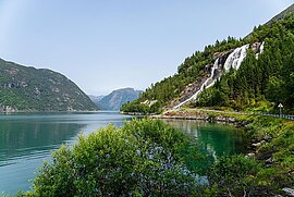 Fureberg Falls, Rosendal in Norwegen