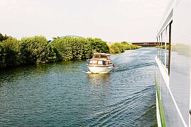 Aussicht Kabine auf Spree, Berlin, Deutschland