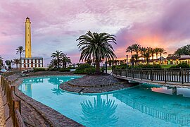 Leuchtturm von Maspalomas, Gran Canaria, Kanaren, Spanien