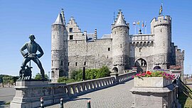 Burg Het Steen in Antwerpen, Belgien