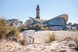 Leuchtturm in Warnemünde, Rostock - Deutschland