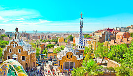 Park Guelen in Barcelona, Spanien