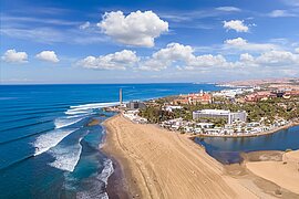 Traumstrand von Maspalomas, Gran Canaria, Kanaren, Spanien