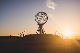 Nordkap mit Globe Monument, Norwegen