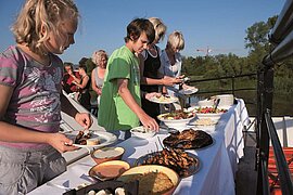 Buffet auf dem Sonnendeck, MS Princesse Royal