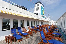 Windgeschütztes Sonnendeck, MS DEUTSCHLAND