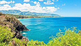 Strand bei Kauai auf Hawaii, USA