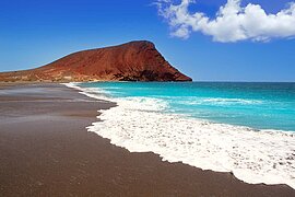 Vulkan-Strand auf Teneriffa, Kanarische Inseln, Spanien