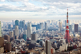 Skyline von Tokio, Japan