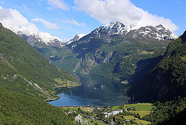Geiranger im Geirangerfjord, Norwegen