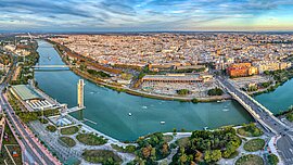 Fluss Guadalquivir in Sevilla, Spanien