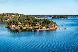 Schären Landschaft bei Stockholm, Schweden