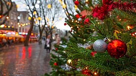 Weihnachtszeit am Thorbeckplatz in Amsterdam, Niederlande