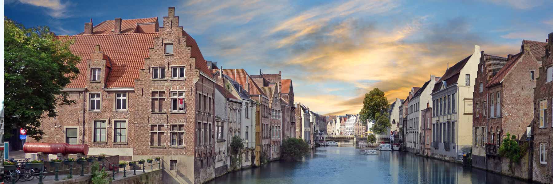 Altstadt am Kanal in Gent, Belgien