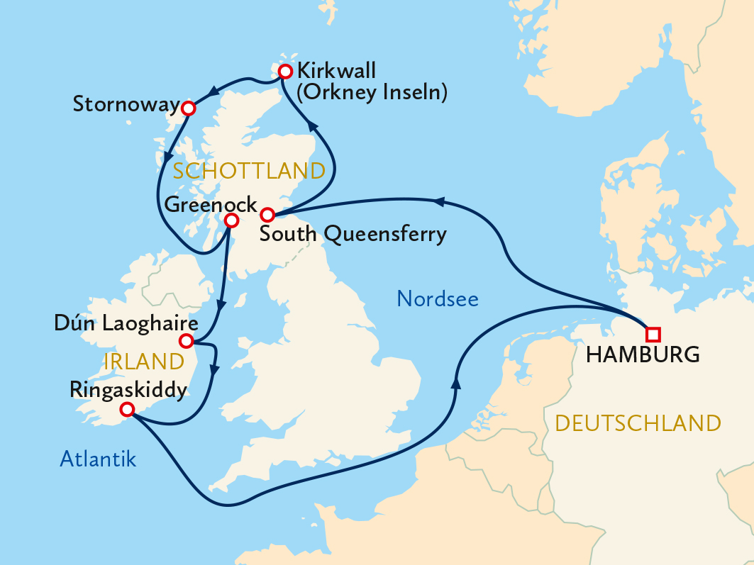 Ihre Reiseroute