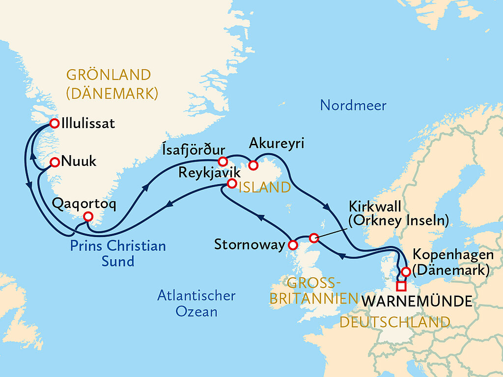 Ihre Reiseroute
