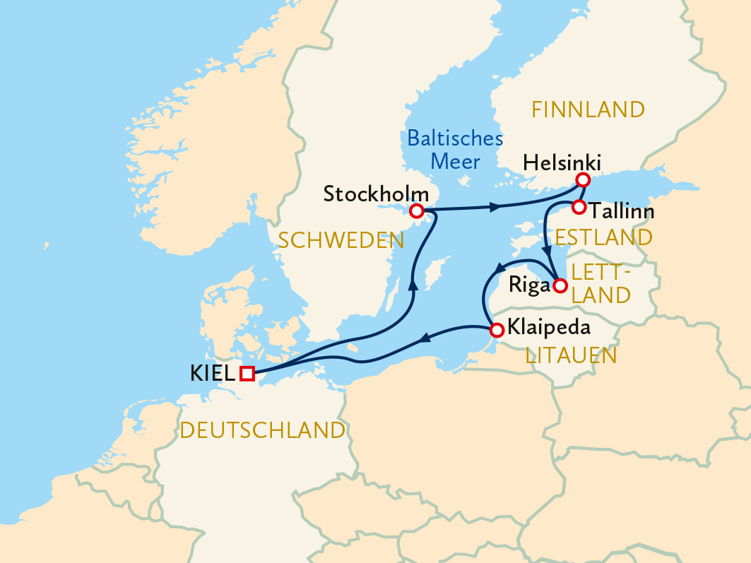 Ihre Reiseroute