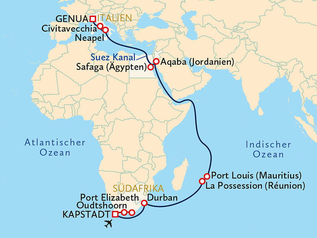 Ihre Reiseroute